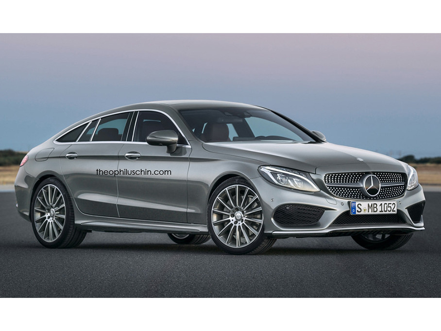 日前,有海外媒体发布了一组奔驰全新c级coupe四门版车型的效果图,新车