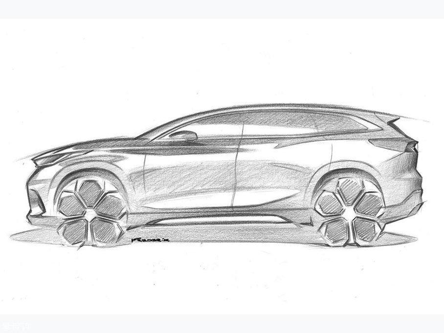奇瑞全新紧凑型SUV手绘图 法兰克福首发