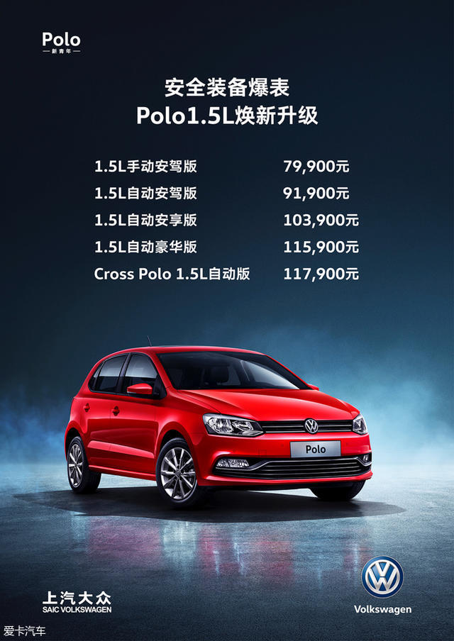 大众Polo 1.5L车型正式上市 售7.99万起