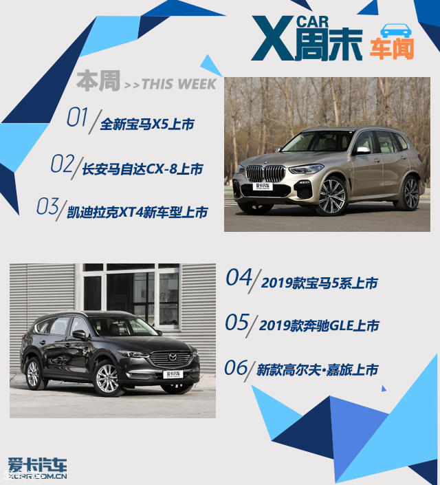 At the weekend, I heard that the new BMW X5/ Mazda CX-8 was listed first.