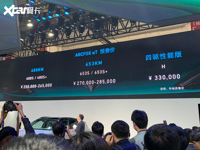 北京车展：ARCFOX αT补贴后预售25万起