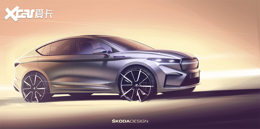 斯柯达ENYAQ COUPE iV设计草图 轿跑SUV