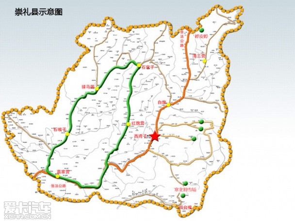 河北崇礼地图图片