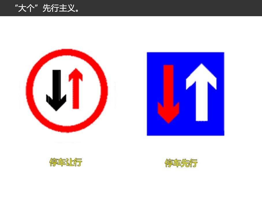 双向交通标志分离式图片