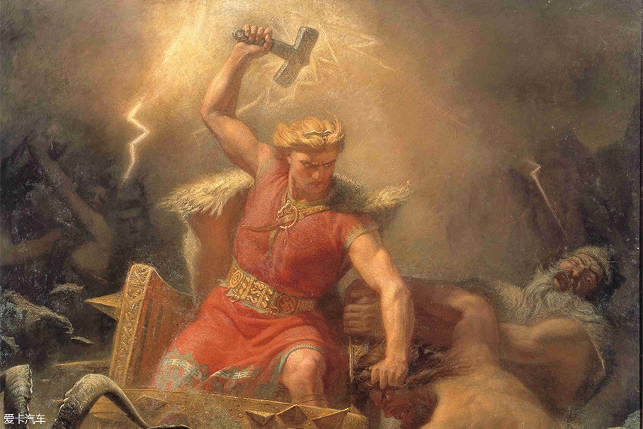 雷神之锤又称姆乔尔尼尔,是北欧神话中雷神托尔(thor)的专属武器.
