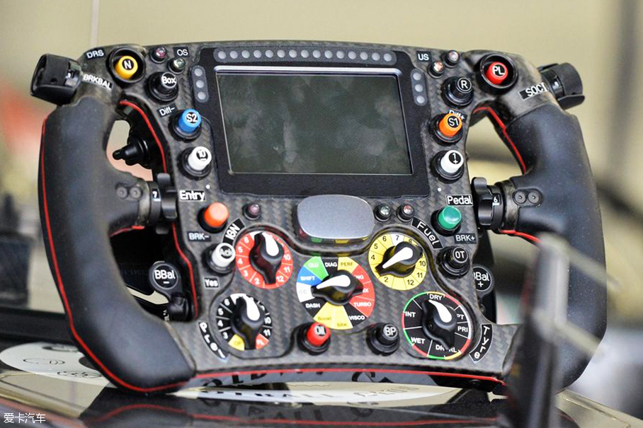F1方向盘上那么多按钮 全都用得到吗？:F1方向盘成长记-爱卡汽车