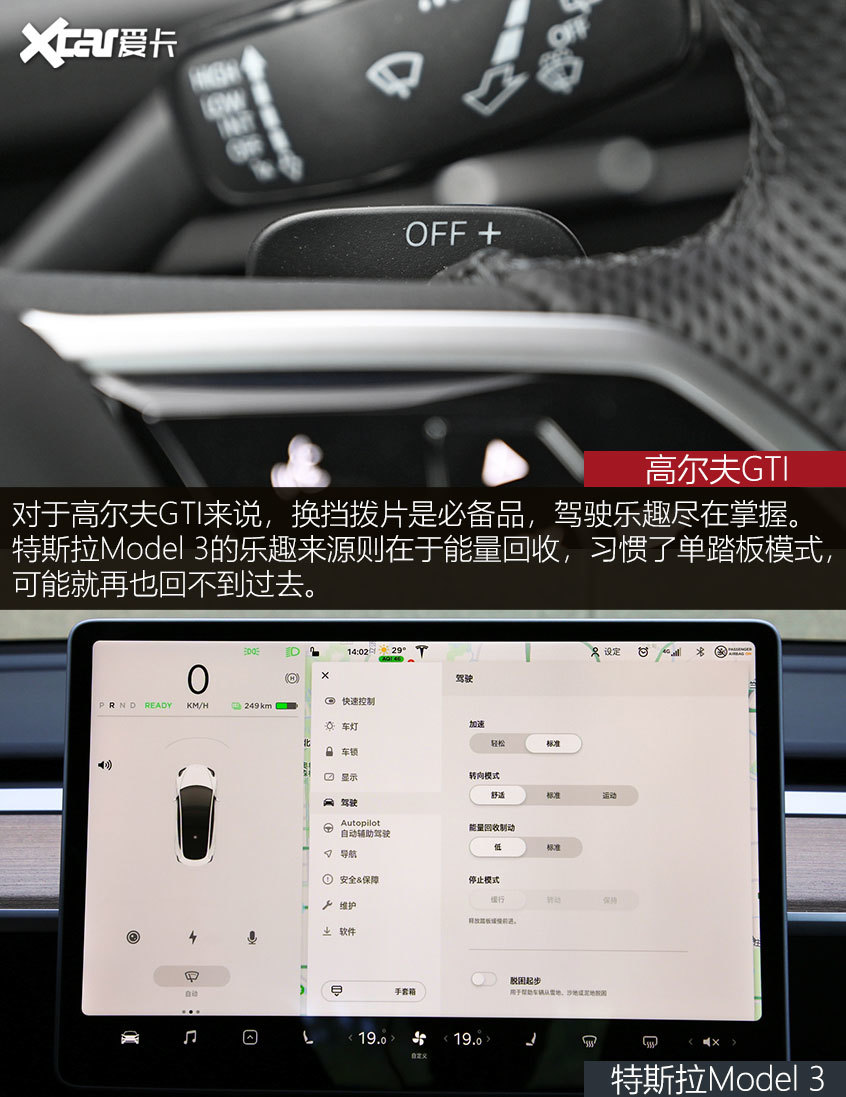 高尔夫GTI对比特斯拉Model 3