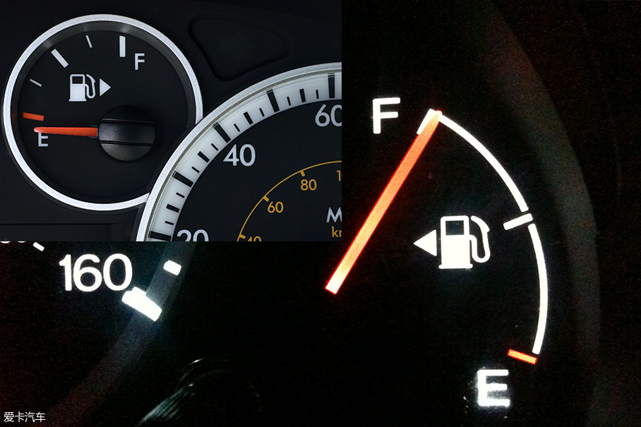 在很多车型仪表盘中的油表上会有这样的向左或向右的小箭头