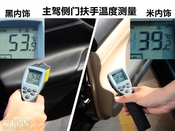 直面暴晒 爱卡实测颜色对车内温度影响
