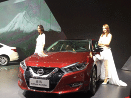 冒着大雨组织湖分卡友观看华中车展----日产展区